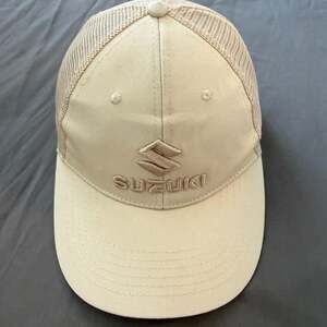 Suzuki Beige Mesh Back Trucker Hat Cap